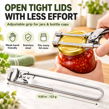 🙌Multifunctional Adjustable Can Opener – Designed for Those with Limited Hand Strength