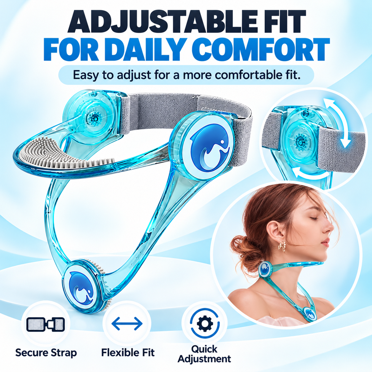 Adjustable Neck Support Brace for Preventing Head-Down Posture