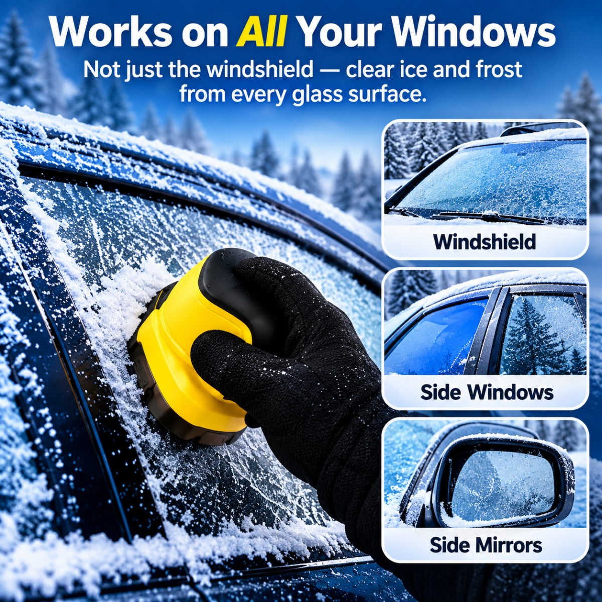 Rechargeable Electric Ice Scraper – Fast & Easy Windshield Ice Removal
