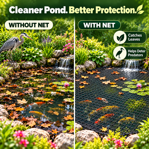 🐟 Heavy-Duty Pond Protection Net – Keep Koi Safe & Leaves Out