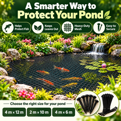 🐟 Heavy-Duty Pond Protection Net – Keep Koi Safe & Leaves Out