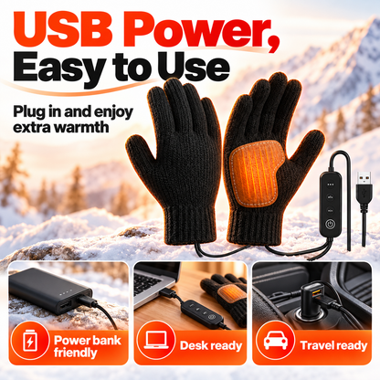 USB Heated Winter Gloves