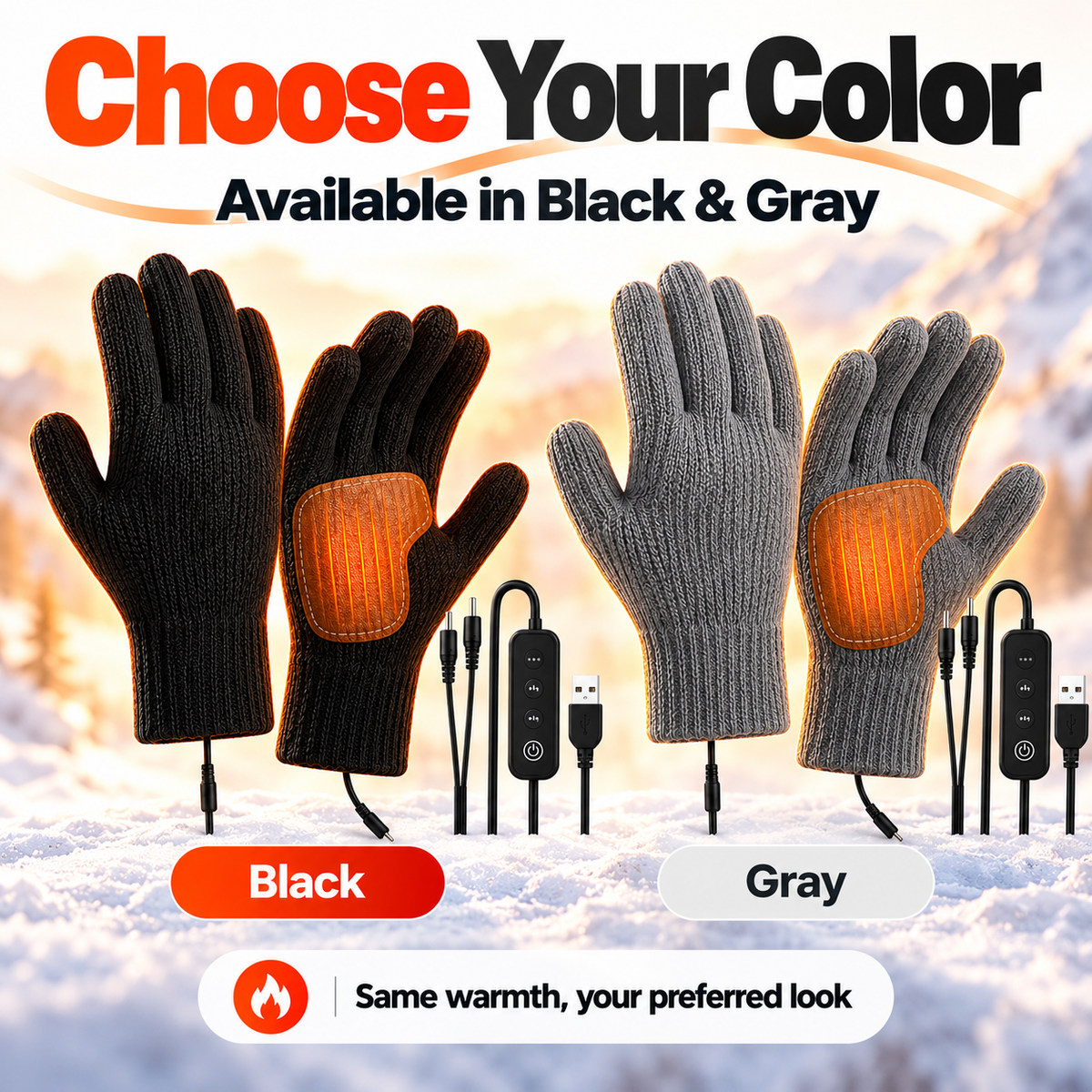 USB Heated Winter Gloves