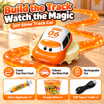 🚗✨ Magic Slime Track Car – DIY Build Your Own Racetrack Toy for Kids 🎨