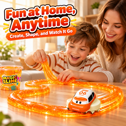🚗✨ Magic Slime Track Car – DIY Build Your Own Racetrack Toy for Kids 🎨
