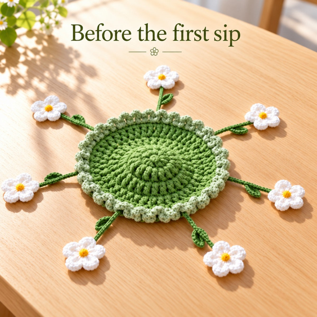 💐Handmade Pop-Up Flower Coaster – A Blooming Surprise for Every Cup