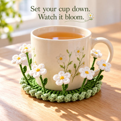 💐Handmade Pop-Up Flower Coaster – A Blooming Surprise for Every Cup