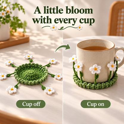 💐Handmade Pop-Up Flower Coaster – A Blooming Surprise for Every Cup