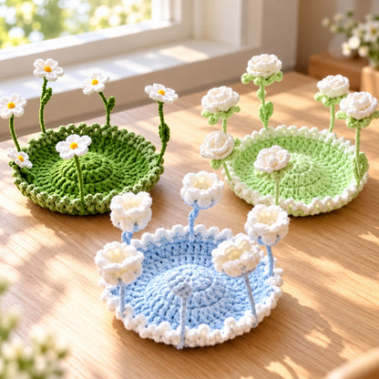💐Handmade Pop-Up Flower Coaster – A Blooming Surprise for Every Cup