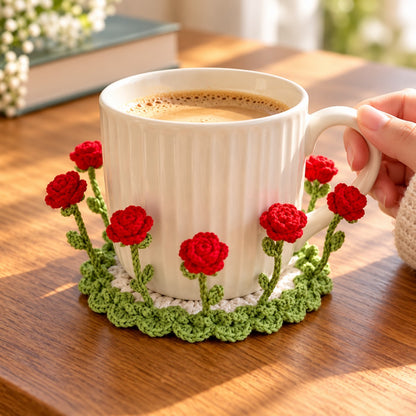 💐Handmade Pop-Up Flower Coaster – A Blooming Surprise for Every Cup