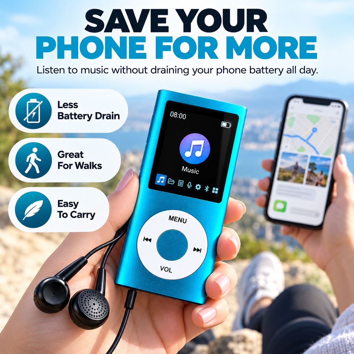 Retro Portable MP3 Music Player
