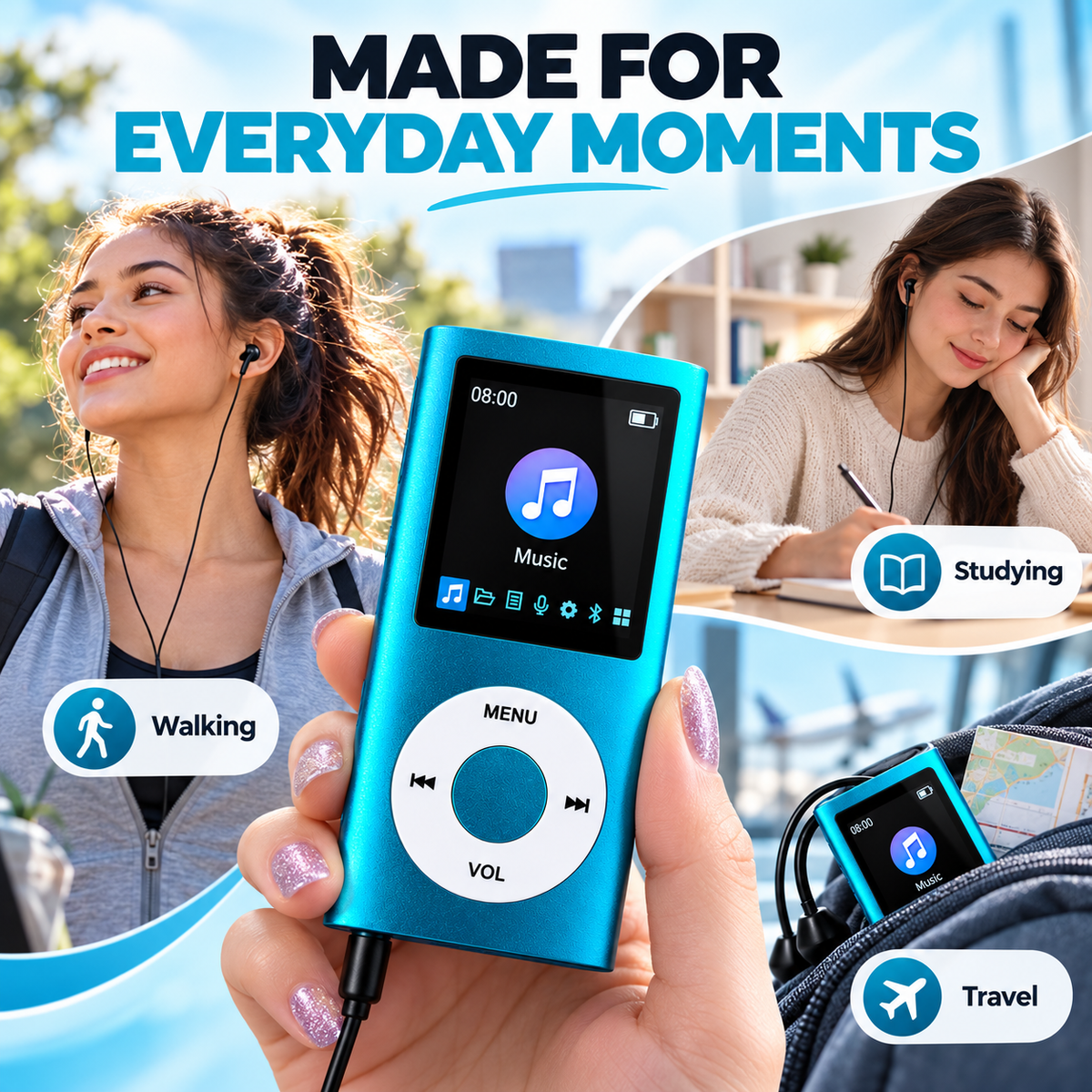 Retro Portable MP3 Music Player