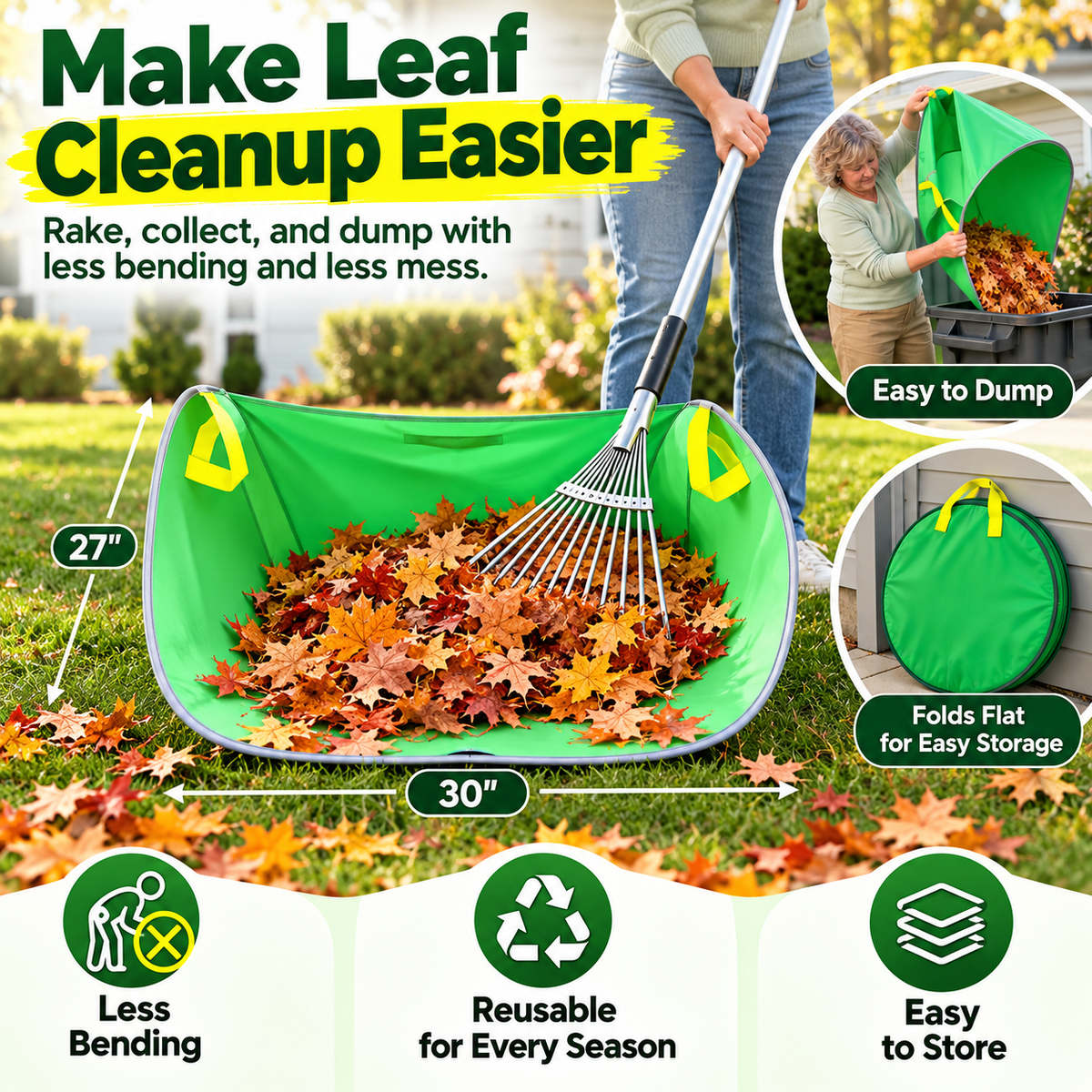 Garden Leaf Collection Tent