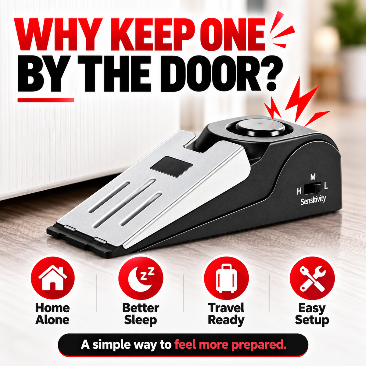 Portable Door Stop Alarm