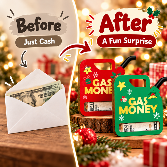 Gas Money Wooden Money Holder Box Set