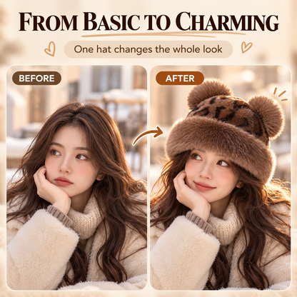 🧸 Retro Plush Winter Hat – Cozy Cold-Weather Style with Vintage Charm ❄️