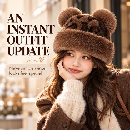 🧸 Retro Plush Winter Hat – Cozy Cold-Weather Style with Vintage Charm ❄️