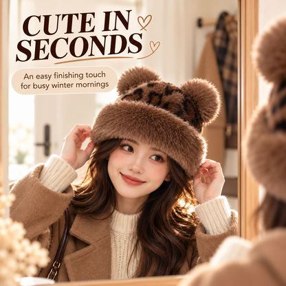 🧸 Retro Plush Winter Hat – Cozy Cold-Weather Style with Vintage Charm ❄️