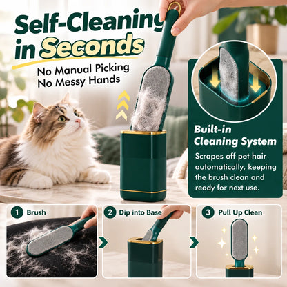 Self-Cleaning Pet Hair Remover Brush for Clothes