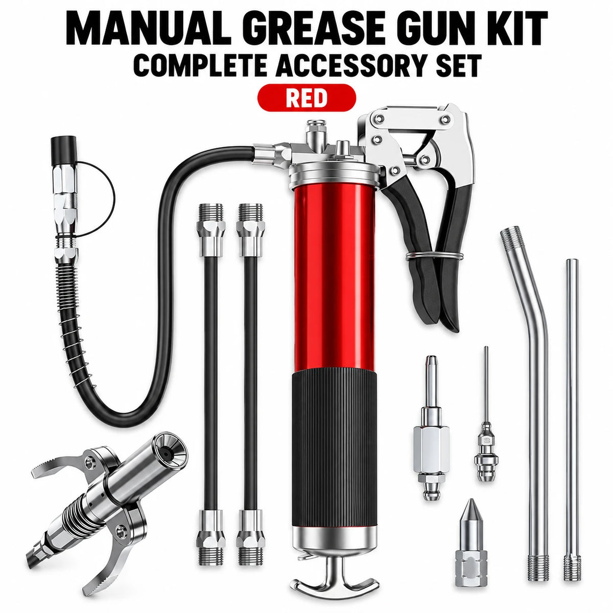 High-Pressure Pistol-Grip Grease Gun (Effort-Saving Design)