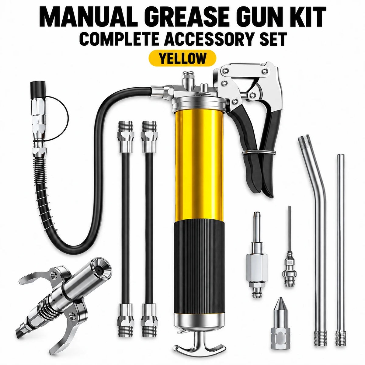 High-Pressure Pistol-Grip Grease Gun (Effort-Saving Design)
