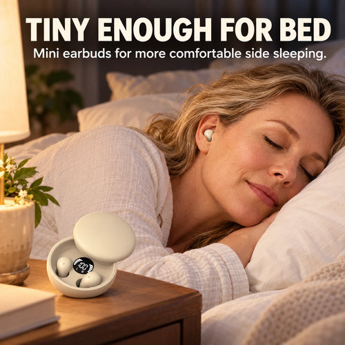 😴 Mini Sleep Earbuds | Sleep Smaller. Listen Better.