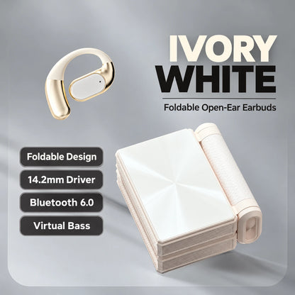 Foldable Open-Ear Earbuds | Comfortable Ear-Hook Fit & Bluetooth 6.0