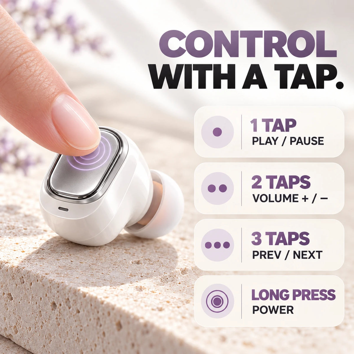 🎧 Small Buds, Big Everyday Sound | MS105 Wireless Earbuds with Clear Calls & Bluetooth 6.0