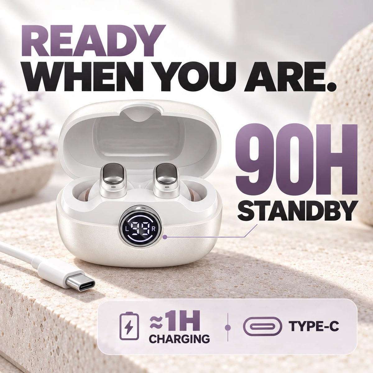 🎧 Small Buds, Big Everyday Sound | MS105 Wireless Earbuds with Clear Calls & Bluetooth 6.0