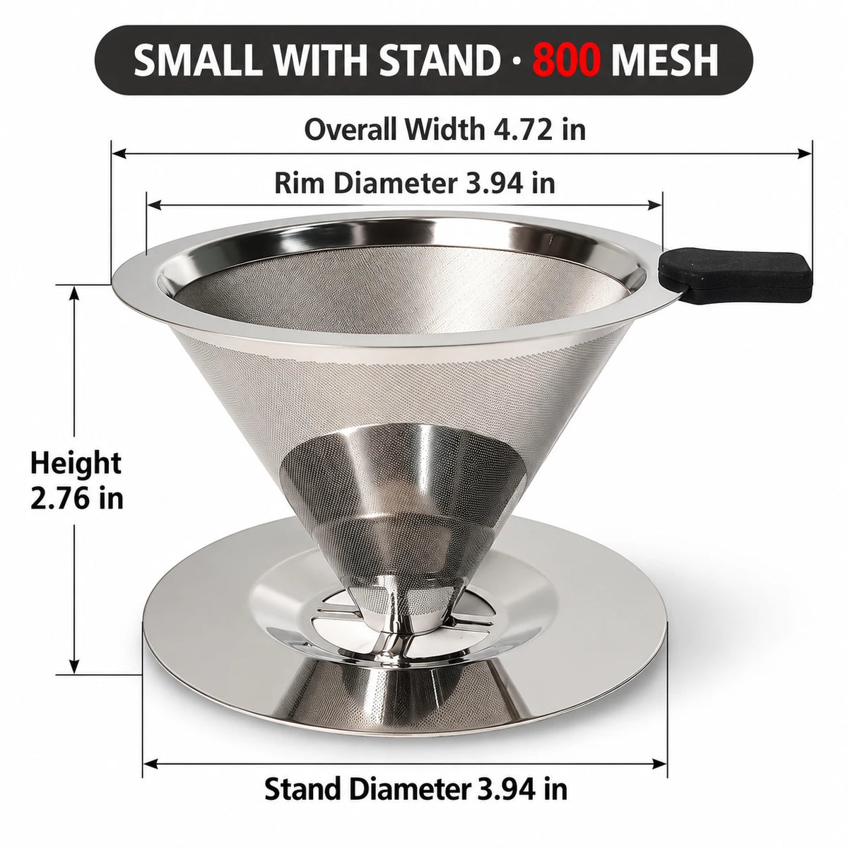 Reusable Stainless Steel Pour Over Coffee Filter for Jars| No More Disposable Paper Filters