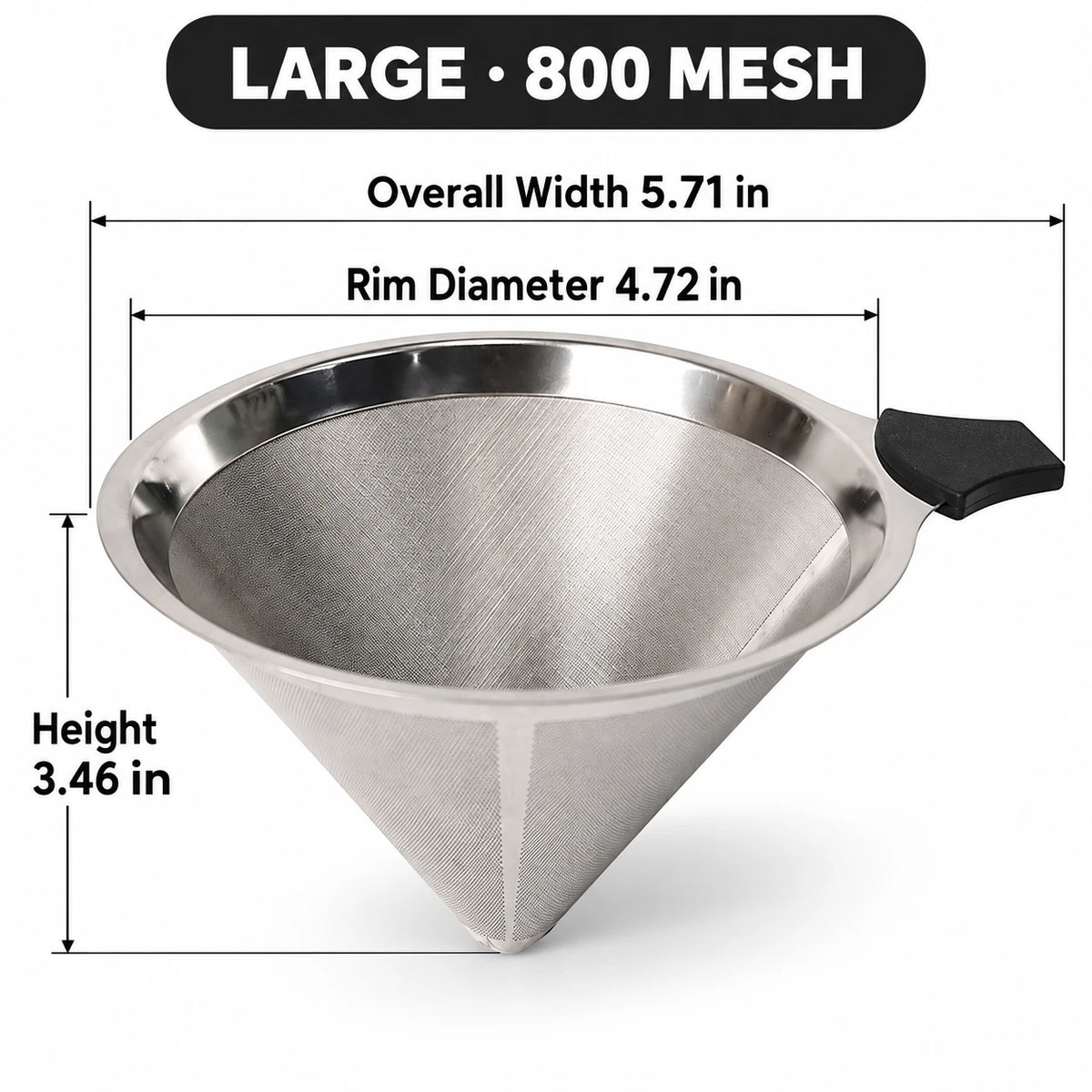 Reusable Stainless Steel Pour Over Coffee Filter for Jars| No More Disposable Paper Filters