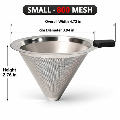Reusable Stainless Steel Pour Over Coffee Filter for Jars| No More Disposable Paper Filters