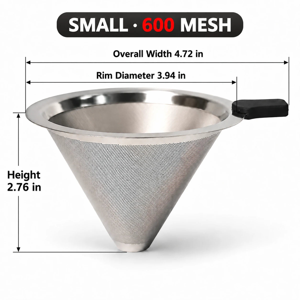Reusable Stainless Steel Pour Over Coffee Filter for Jars| No More Disposable Paper Filters