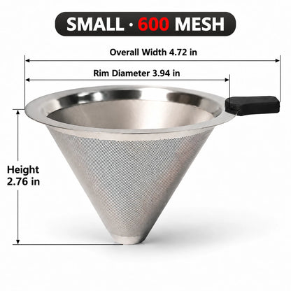 Reusable Stainless Steel Pour Over Coffee Filter for Jars| No More Disposable Paper Filters
