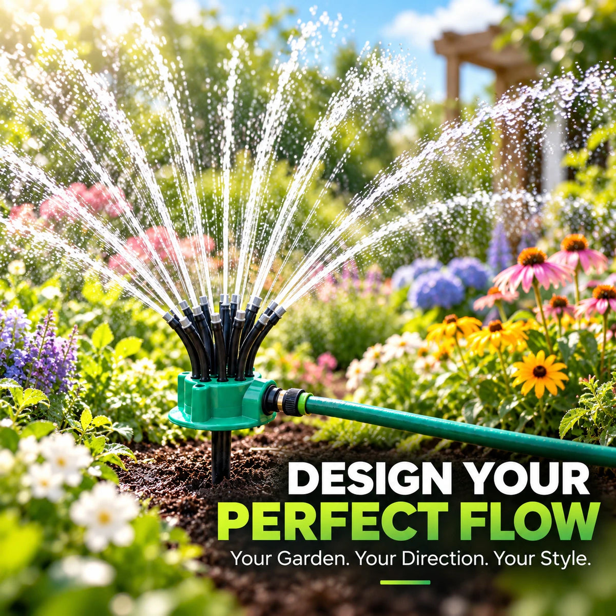 ✨ Create Your Perfect Flow | Adjustable Garden Sprinkler