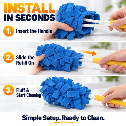 ✨ Reusable Microfiber Duster Refills, 6-Pack | Wash & Reuse