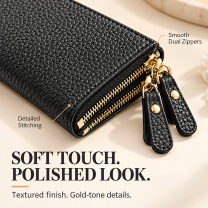 RFID Long Wallet ✨ Organize More with 15 Card Slots