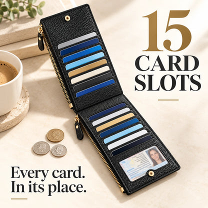 RFID Long Wallet ✨ Organize More with 15 Card Slots