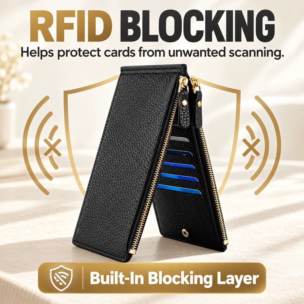 RFID Long Wallet ✨ Organize More with 15 Card Slots