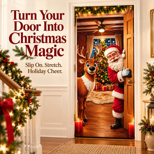 Christmas Door Cover 🎄 Instant Holiday Makeover