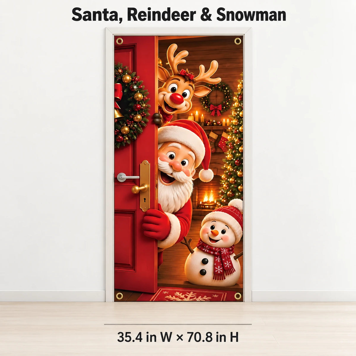 Christmas Door Cover 🎄 Instant Holiday Makeover
