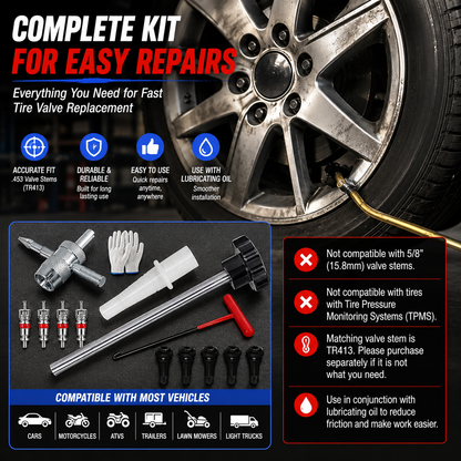 14-Piece Set Quick Change Tire Valve Tool Kit
