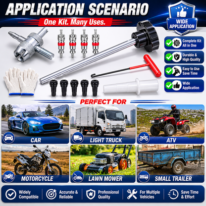 14-Piece Set Quick Change Tire Valve Tool Kit