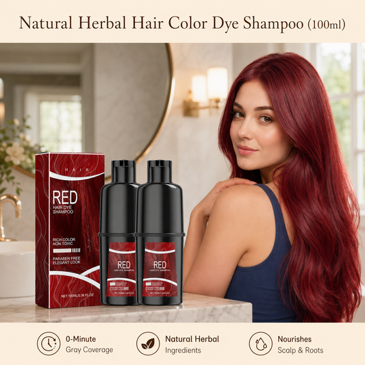 Natural Herbal Hair Color Dye Shampoo (100ml) 🌿