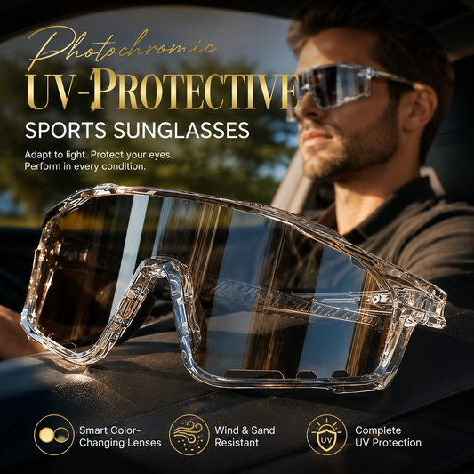 Photochromic UV-Protective Sports Sunglasses 🕶️☀️