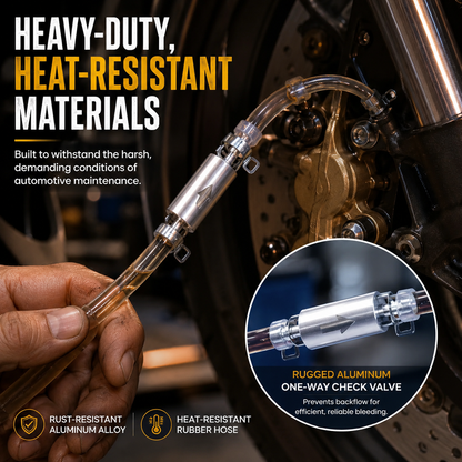 Universal Brake Bleeder Hose Kit with Check Valve 🚗🔧