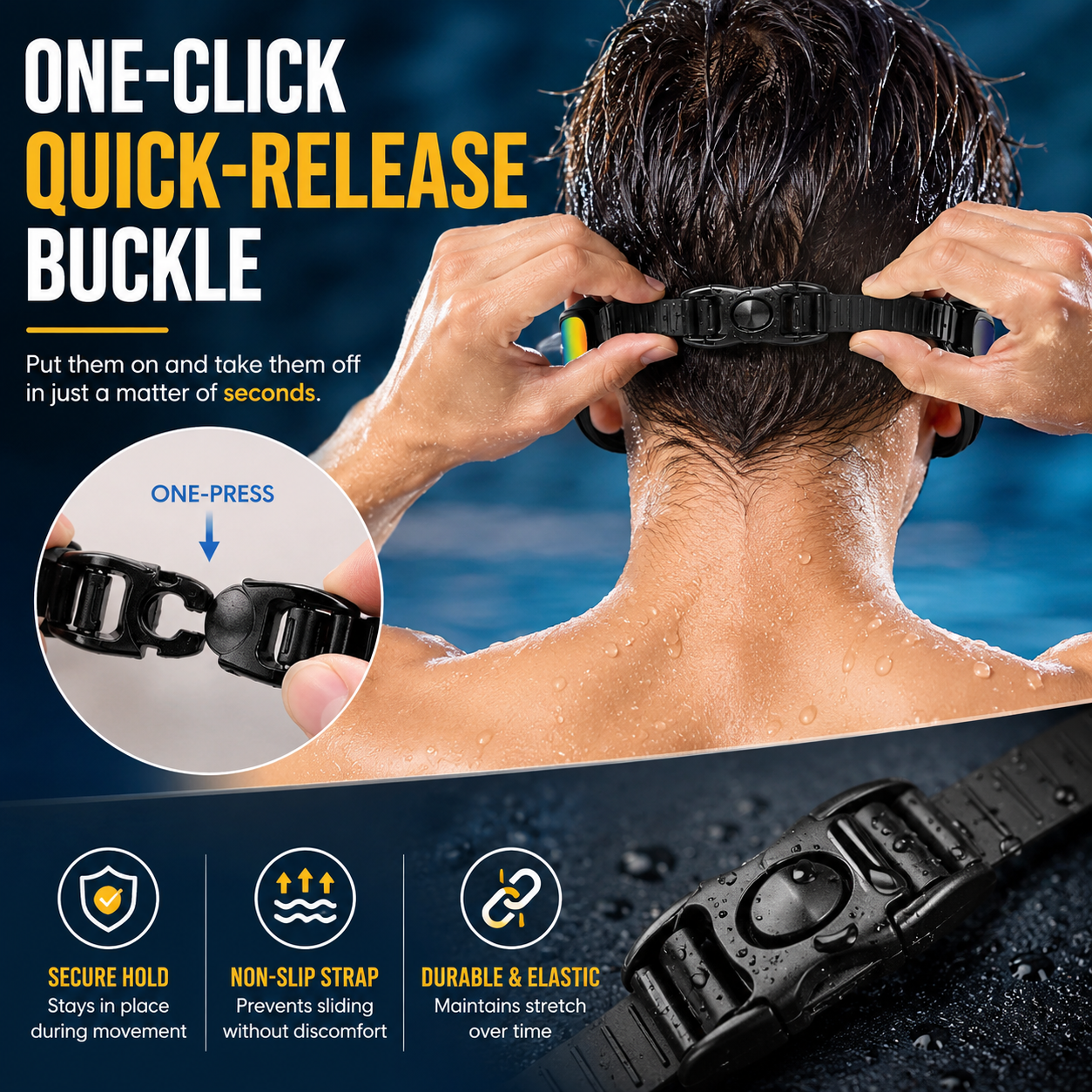 Wide View Swim Goggles with Earplugs & Nose Clip 🏊‍♂️💦