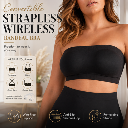 Convertible Strapless Wireless Bandeau Bra 🌟👙