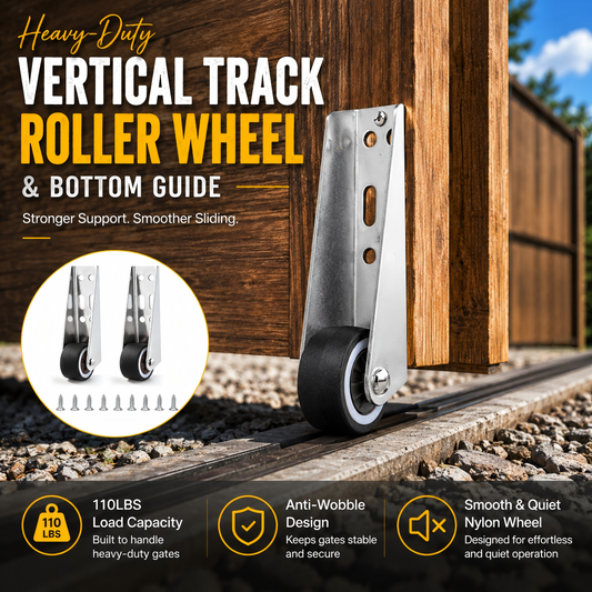 Heavy-Duty Vertical Track Roller Wheel & Bottom Guide 🚪⚙️