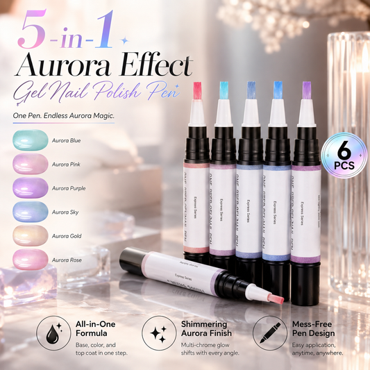 5-in-1 Aurora Effect Gel Nail Polish Pen 💅✨